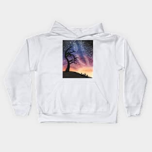 Starry night sky Kids Hoodie